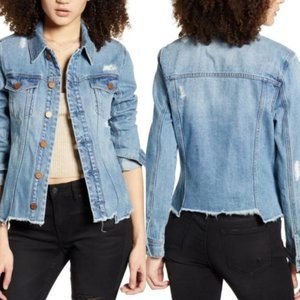 Blank NYC Distressed Jean Denim Jacket